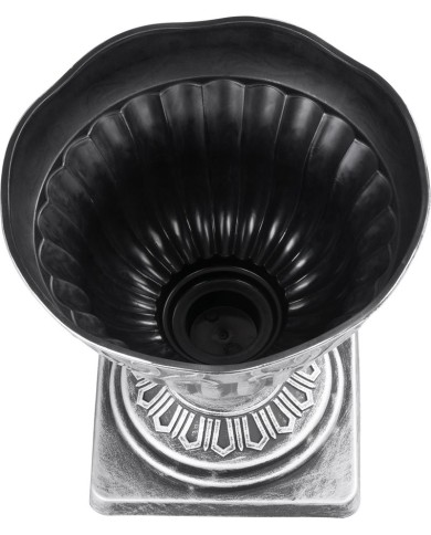 Kvetináč Strend Pro Antik, s podstavcom, 30x30 cm, strieborný, metalický efekt