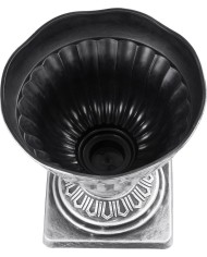 Kvetináč Strend Pro Antik, s podstavcom, 30x30 cm, strieborný, metalický efekt