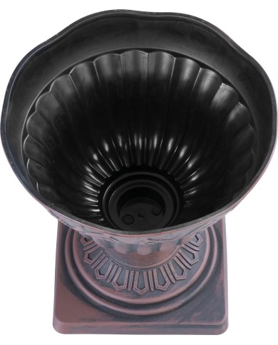 Kvetináč Strend Pro Antik, s podstavcom, 30x30 cm, medený, metalický efekt