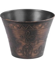 Kvetináč Strend Pro Flower, 24,5x19,3 cm, zlatý, metalický efekt