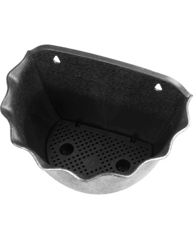 Kvetináč Strend Pro Wave, 26x18 cm, strieborný, metalický efekt, závesný