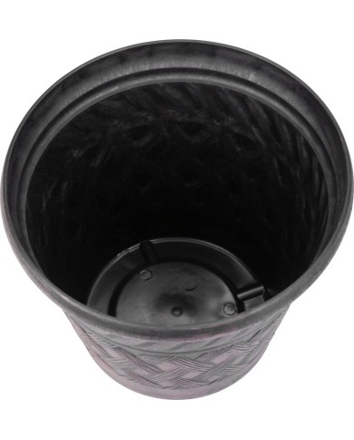 Kvetináč Strend Pro, 29x23 cm, tmavý hnedý, vzor ratan