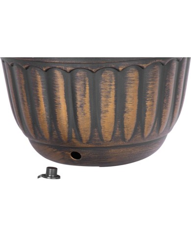 Kvetináč Strend Pro, visiaci, závesný, zlatý, 24,5x15 cm, s retiazkou a vešiakom