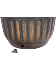 Kvetináč Strend Pro, visiaci, závesný, zlatý, 24,5x15 cm, s retiazkou a vešiakom