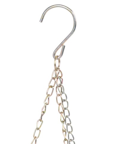 Kvetináč Strend Pro, visiaci, závesný, zlatý, 24,5x15 cm, s retiazkou a vešiakom