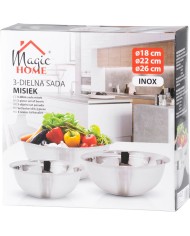 Miska MagicHome, nerez, 18-22-26 cm, sada 3 ks