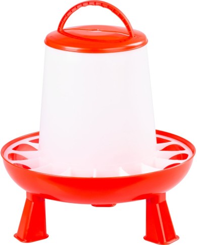 Krmítko Goodfarm, 9 kg, hydina, plast, s nožičkami, napajačka