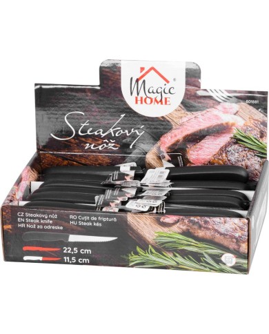 Nôž MagicHome, kuchynský, na steak, vrúbkovaný, 22.5 cm