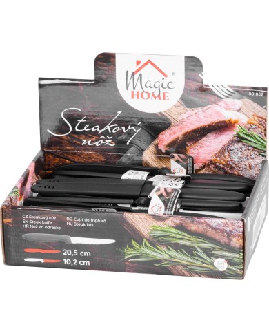 Nôž MagicHome, kuchynský, na steak, s krytom, vrúbkovaný, 20.5 cm