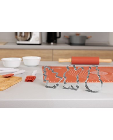 Sada na pečenie MagicHome, sada 5 ks, silikónová maslovačka, 2x stierka, valček, podložka