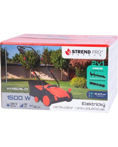 Vertikutátor Strend Pro HYA5015-01, 2v1, elektrický, 1,5 kW, prevzdušňovač, záber 32 cm