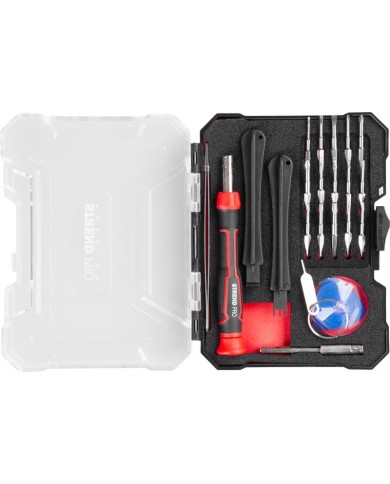 Sada bitov Strend Pro Premium ComfortGrip DL134, 23 dielna, so skrutkovačom, na opravu mobilov