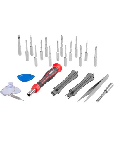 Sada bitov Strend Pro Premium ComfortGrip DL134, 23 dielna, so skrutkovačom, na opravu mobilov