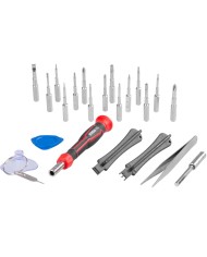 Sada bitov Strend Pro Premium ComfortGrip DL134, 23 dielna, so skrutkovačom, na opravu mobilov