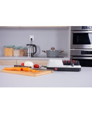 Ostrič MagicHome, na kuchynské nože, brúska, 3v1, biely, 230V, 20 W