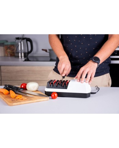 Ostrič MagicHome, na kuchynské nože, brúska, 3v1, biely, 230V, 20 W