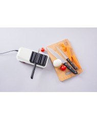 Ostrič MagicHome, na kuchynské nože, brúska, 3v1, biely, 230V, 20 W