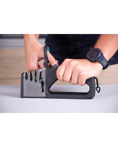 Ostrič MagicHome, na nožnice a kuchynské nože, brúska, 4v1, čierny