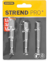 Sada adaptérov Strend Pro, do vŕtačky, 1/4", 3/8", 1/2"