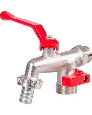 Ventil na vodu Strend Pro, 3/4"-3/4"-1/2", dvojitý, záhradný