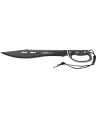 Mačeta Strend Pro Tactical, s puzdrom, s pílkou, s ochranou ruky, čierna, 61 cm