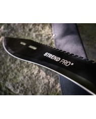 Mačeta Strend Pro Tactical, s puzdrom, s pílkou, s ochranou ruky, čierna, 61 cm