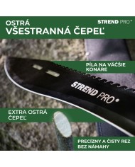 Mačeta Strend Pro Tactical, s puzdrom, s pílkou, s ochranou ruky, čierna, 61 cm