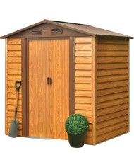 Domček Strend Pro, záhradný, plech, hnedý, 193x152x203 cm