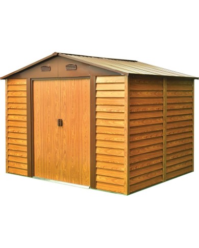 Domček Strend Pro, záhradný, plech, hnedý, 278x238x215 cm