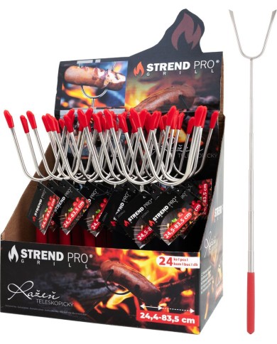 Ražeň Strend Pro Grill, na opekanie, teleskopický, 25-88 cm