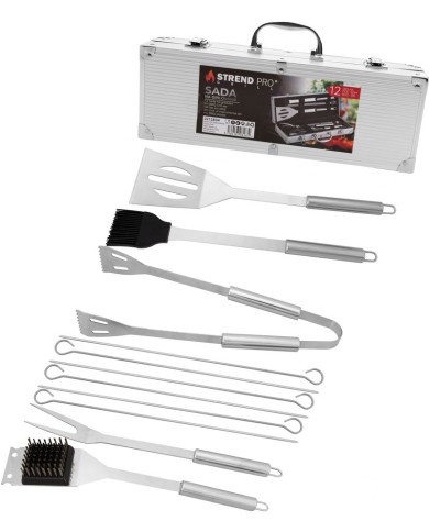 Sada náradia Strend Pro Grill, na opekanie, 12-dielna, v kufríku