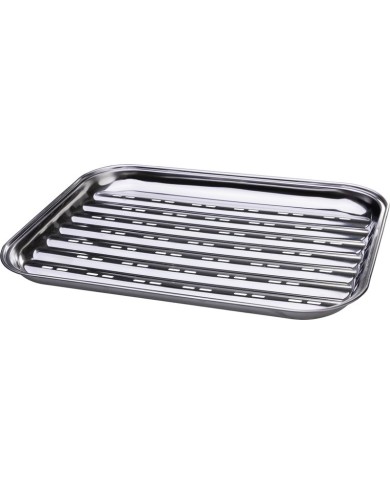 Miska MagicHome, na grilovanie, obdĺžniková, perforovaná, nerezová tácka, 24,3x34,3x2,4 cm