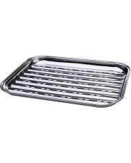 Miska MagicHome, na grilovanie, obdĺžniková, perforovaná, nerezová tácka, 24,3x34,3x2,4 cm