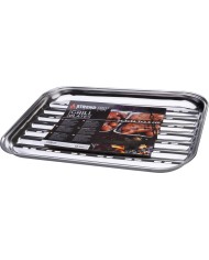 Miska MagicHome, na grilovanie, obdĺžniková, perforovaná, nerezová tácka, 24,3x34,3x2,4 cm