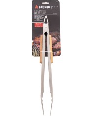 Kliešte Strend Pro Grill, na grilovanie, nerez, s drevenou rúčkou, 4,3x38-42 cm