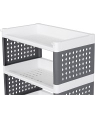 Regál MagicHome Rolly, plastový, 5 políc, 49x29x97 cm, na kolieskach