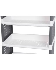 Regál MagicHome Rolly, plastový, 5 políc, 49x29x97 cm, na kolieskach