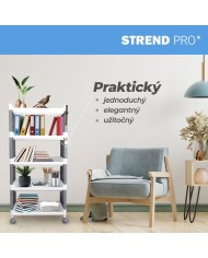 Regál MagicHome Rolly, plastový, 5 políc, 49x29x97 cm, na kolieskach