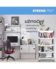 Regál MagicHome Rolly, plastový, 5 políc, 49x29x97 cm, na kolieskach