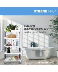 Regál MagicHome Rolly, plastový, 5 políc, 49x29x97 cm, na kolieskach