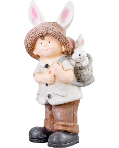 Dekorácia MagicHome, Chlapček s ušami, keramika, 23,5x18x48 cm