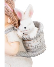 Dekorácia MagicHome, Chlapček s ušami, keramika, 23,5x18x48 cm