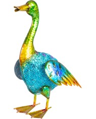 Dekorácia MagicHome Mecco, Kačka, plech, farebná, 27,5x15x47,5 cm