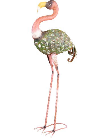 Dekorácia MagicHome Mecco, Plameniak, plech, 37x19x85 cm