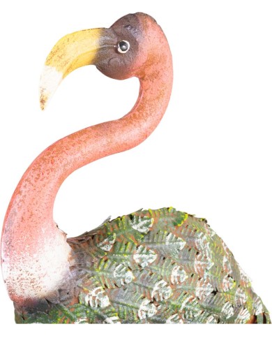 Dekorácia MagicHome Mecco, Plameniak, plech, 37x19x85 cm