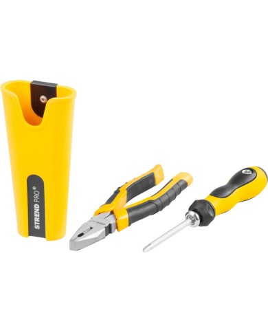 Sada Strend Pro, skrutkovač, kombinované kliešte, puzdro, 3-dielna sada