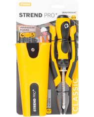 Sada Strend Pro, skrutkovač, kombinované kliešte, puzdro, 3-dielna sada