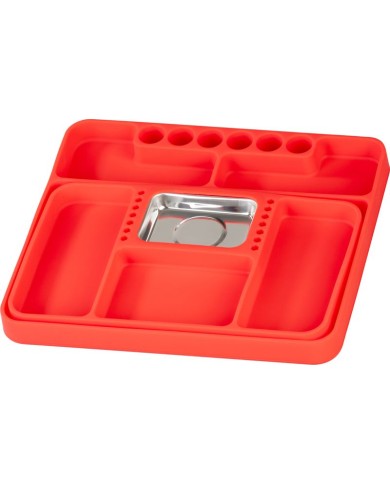 Nádoba Strend Pro, na skrutky, magnetická, silikónová, do autodielní, 272x240x25 mm