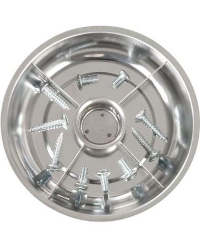 Miska Strend Pro, nádoba, na skrutky, magnetická, 4 priehradky, nerez, 148x25 mm