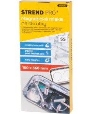 Miska Strend Pro, nádoba, na skrutky, magnetická, obdĺžniková, nerez, 160x360 mm
